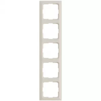 Legrand cornice 5 moduli per interruttori e prese modulari, modello 776005, colore bianco mandorla