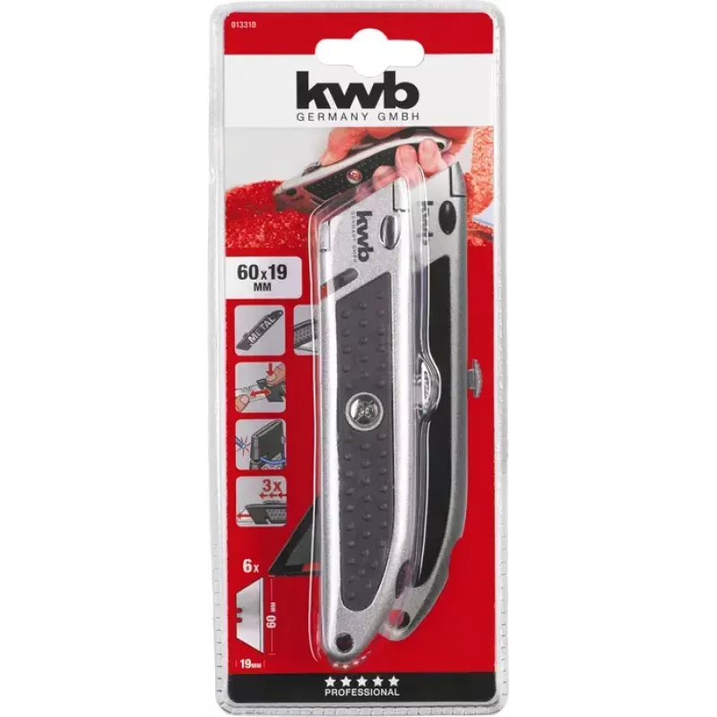 Taglierino KWB 013310 160 mm lunghezza 6 cm lama 1,9 cm larghezza