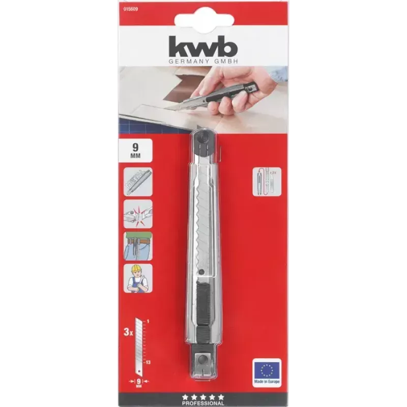 Taglierino KWB 015609 taglierino a lama a spezzoni 145 mm lunghezza 9 mm larghezza
