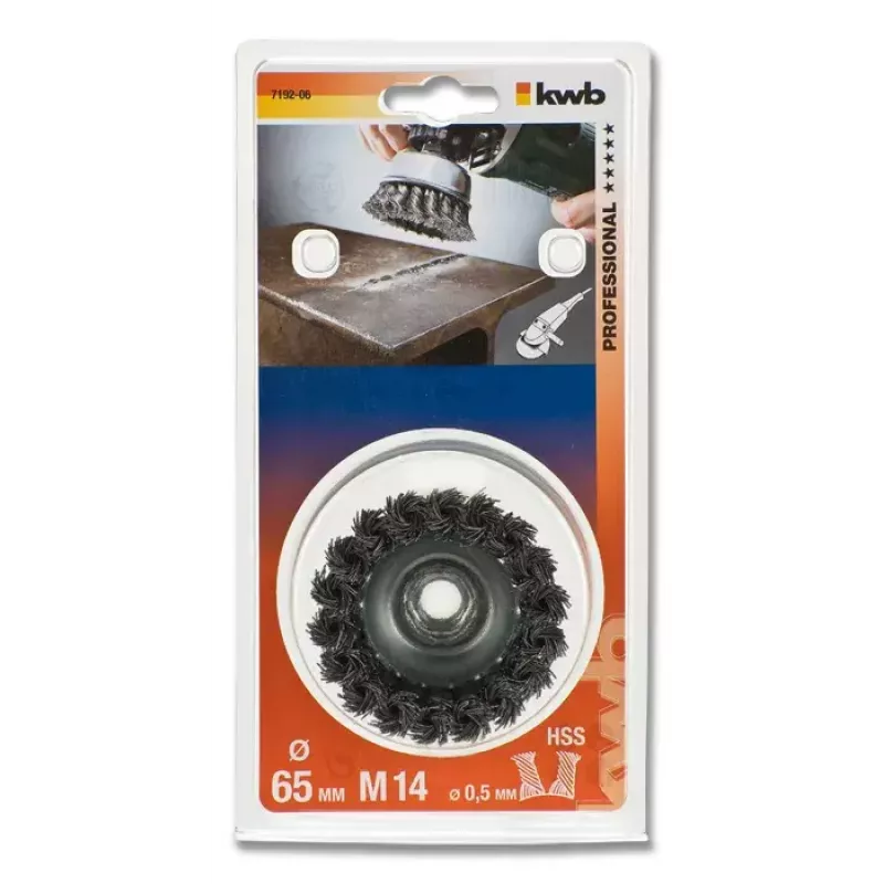 Spazzola a tazza KWB 719206 spazzola metallica 6,6 cm