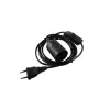 Eurolite 51100666 cavo di alimentazione, 1,7 m, nero