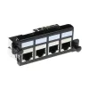 ACT Piastra adattatrice per 4 x Keystone FTP, adattatore, nero, 1 pz.