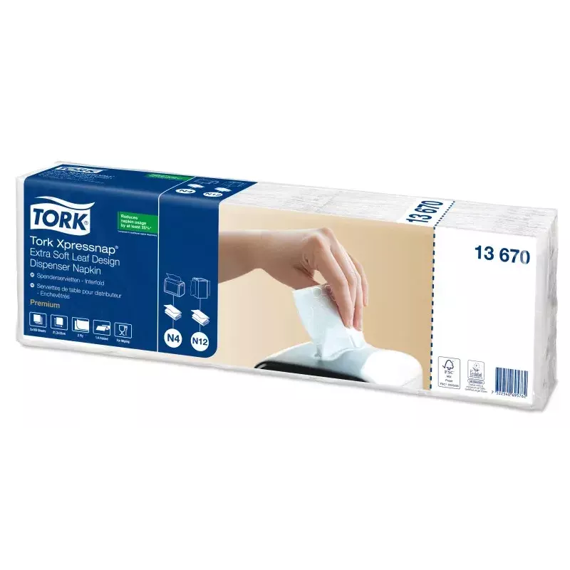 Tovaglioli di carta Tork 13670 bianco 500 pz.
