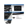 Supporto per laptop ACT AC8105 con ventola regolabile in altezza 2 posizioni hub 4 porte