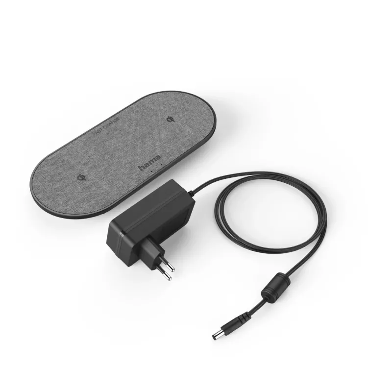 Hama QI-FC10 DUO smartphone nero AC ricarica wireless ricarica rapida interno