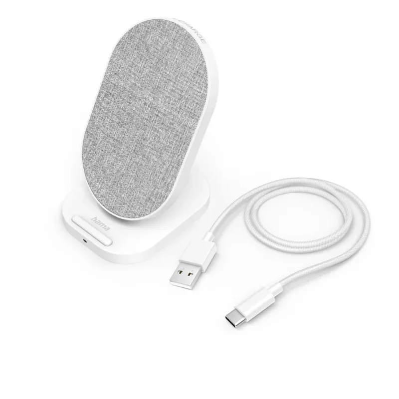 Hama QI-FC10S-Fab smartphone bianco USB ricarica wireless ricarica rapida per interni