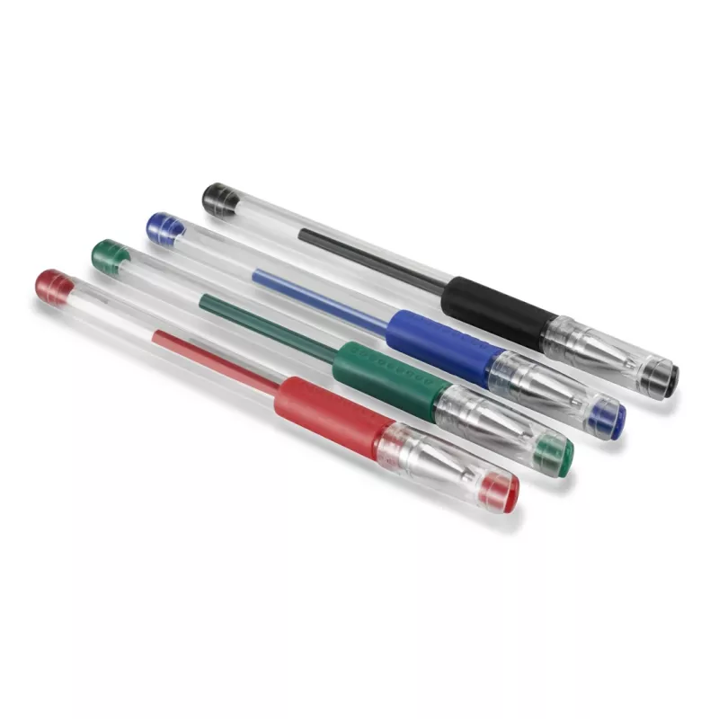 Hama Basic penna gel con cappuccio nero, blu, verde, rosso 4 pz.