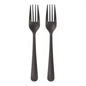 Forchetta monouso Papstar 96526 polipropilene 200 pz. nero 190 mm