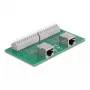 DeLOCK RJ50 2 x connettore femmina su 2 x morsetto con pulsante per guida DIN