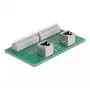 DeLOCK RJ50 2 x connettore femmina su 2 x morsettiera con pulsante per guida DIN angolare