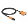 DeLOCK cavo M12 CAN-Bus codifica A 5 poli connettore maschio su D-Sub 9 connettore femmina 1 m