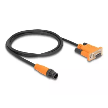 DeLOCK cavo M12 CAN-Bus codifica A 5 poli connettore maschio su D-Sub 9 connettore femmina 1 m