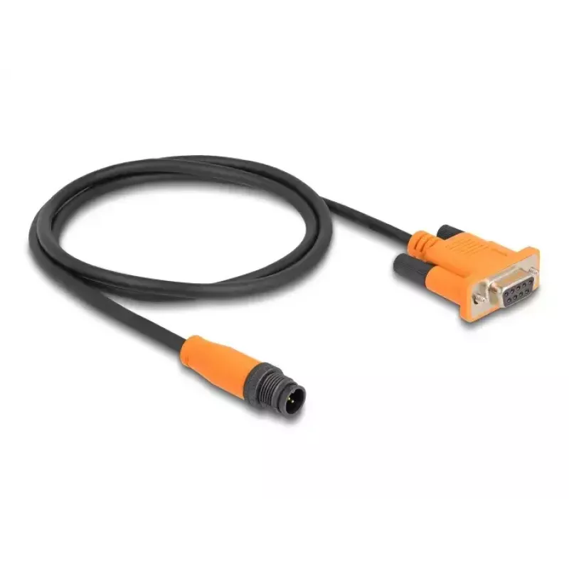 DeLOCK cavo M12 CAN-Bus codifica A 5 poli connettore maschio su D-Sub 9 connettore femmina 1 m