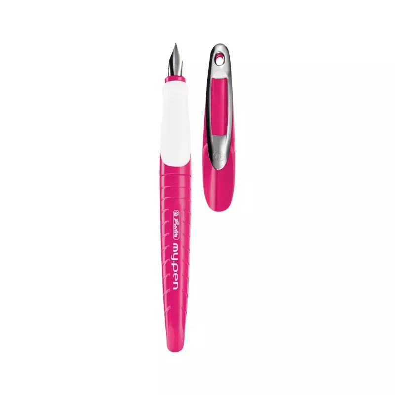 Penna stilografica Herlitz my.pen sistema a cartucce rosa bianco