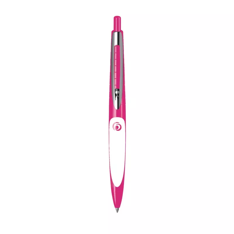 Penna a sfera retrattile con clip Herlitz my.pen rosa bianco blu