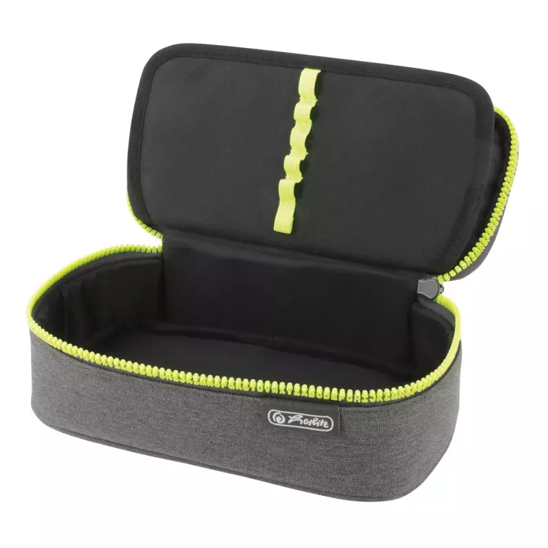 Astuccio portapenne Herlitz beatBox ABC poliestere grigio giallo 225x120x70mm