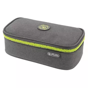 Astuccio portapenne Herlitz beatBox ABC poliestere grigio giallo 225x120x70mm