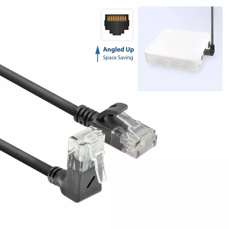 ACT Nero 3 metri U/UTP CAT6A LSZH Slimline cavo patch con RJ45 DC4903