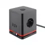 Ciabatta multipla Olympia SW 1000 con 3 prese, cavo 1,5 m, 230 V, 16 A, nero/rosso