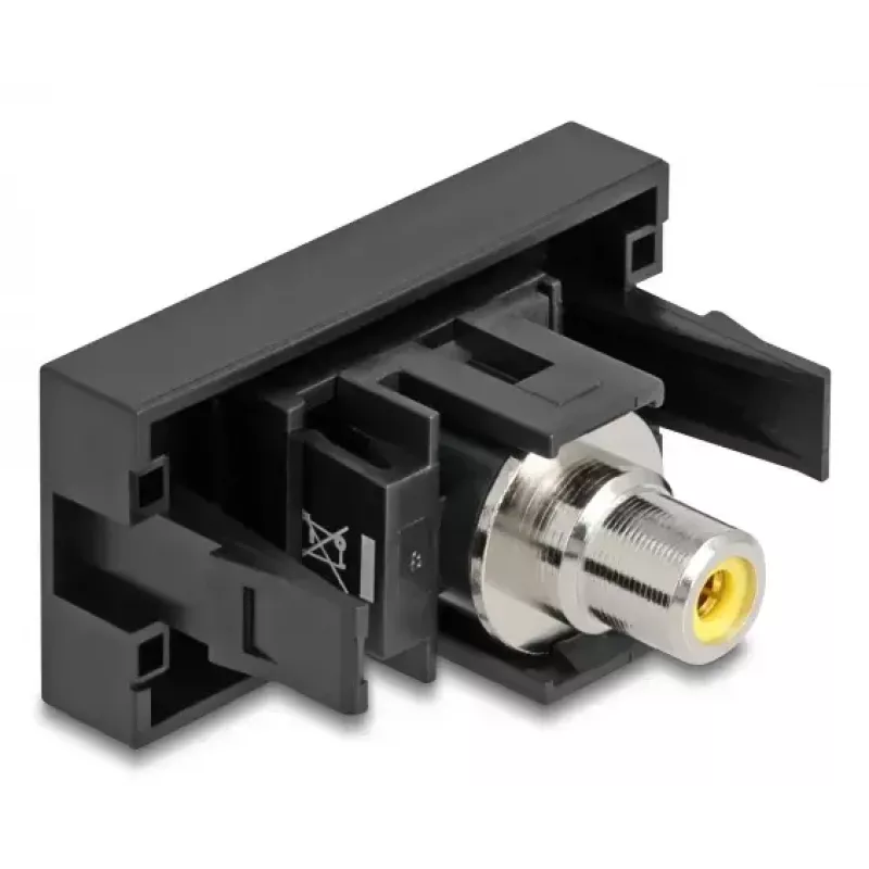 DeLOCK Easy 45 presa RCA nero giallo femmina