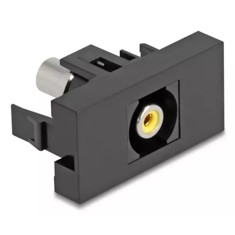 DeLOCK Easy 45 presa RCA nero giallo femmina