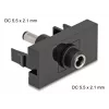 DeLOCK Easy 45 presa DC nero femmina maschio 45mm