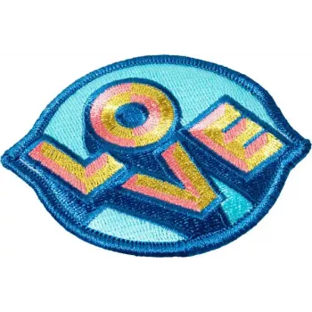 Badge LAUT MAGMOJI Aqua/Giallo distintivo in tessuto peluche, 1 pz.