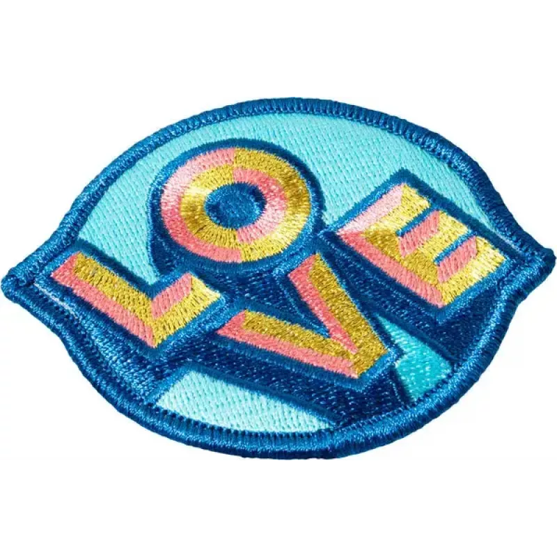 Badge LAUT MAGMOJI Aqua/Giallo distintivo in tessuto peluche, 1 pz.