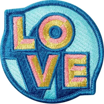 Badge LAUT MAGMOJI Aqua/Giallo distintivo in tessuto peluche, 1 pz.