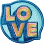 Badge LAUT MAGMOJI Aqua/Giallo distintivo in tessuto peluche, 1 pz.