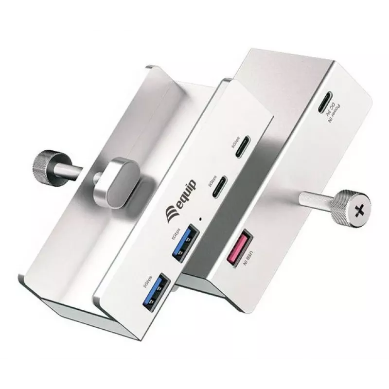 Equip 128967 hub interfacce USB 3.2 Gen 1 (3.1 Gen 1) Type-A 5000 Mbit/s alluminio