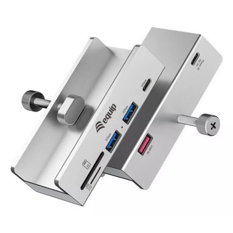 Equip 128968 hub interfacce USB 3.2 Gen 1 (3.1 Gen 1) Type-A 5000 Mbit/s alluminio