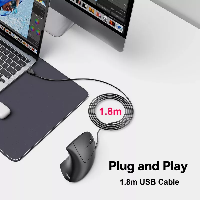 Equip 245118 mouse universale per destrimani USB Type-A ottico 3200 DPI