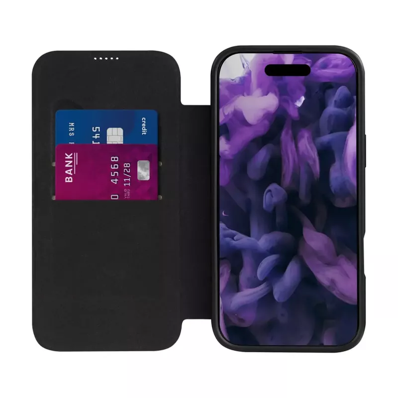 Custodia a libro LAUT MAGFOLIO per iPhone 17 16 cm nero