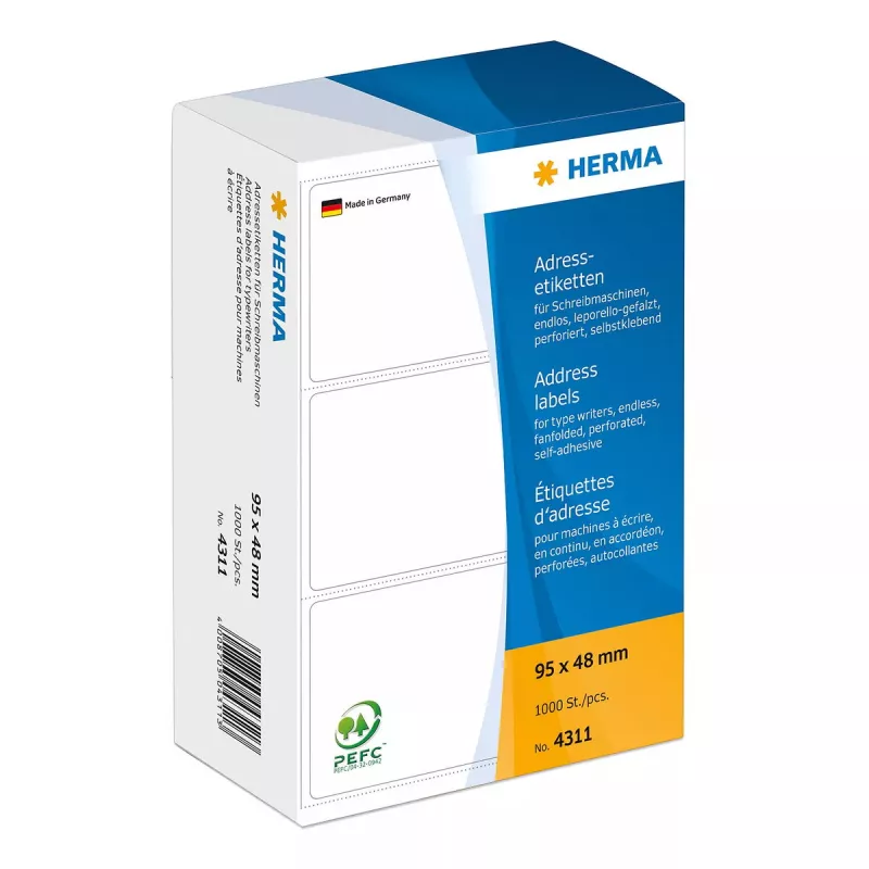 Etichette per indirizzi per macchine da scrivere HERMA 4311