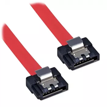 Lindy Cavo SATA Low-Profile 0,2 m con blocco, 0,2 m, connettore maschio/connettore maschio, rosso