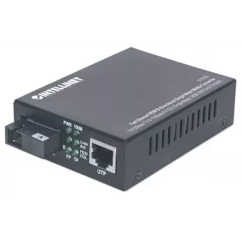 Intellinet convertitore di media Fast Ethernet WDM bidirezionale monomodale, da 10/100Base-TX a 100Base-FX (SC) monomodale, 20 km, WDM (Rx1310/Tx1550)