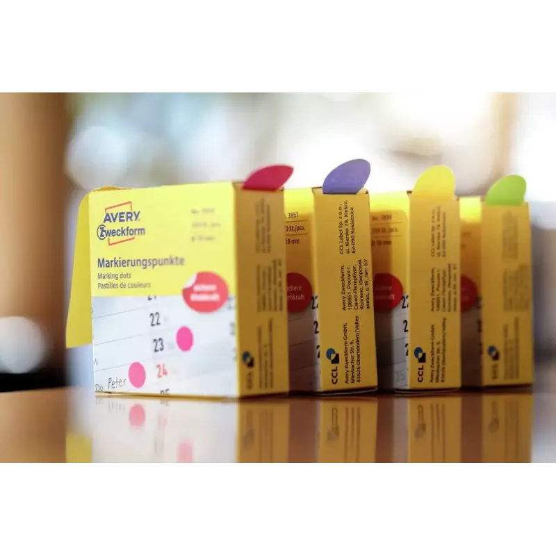 Etichetta adesiva Avery 3854 rotonda permanente magenta 250 pz.