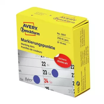 Etichetta adesiva Avery 3857 rotonda permanente blu 250 pz.
