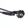 ACT cavo di alimentazione CEE 7/7 connettore maschio (angolare) - C5 nero 3 m