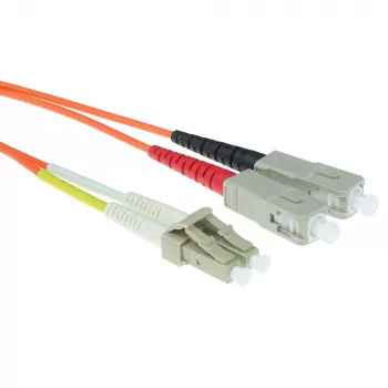 ACT Cavo patch in fibra ottica LSZH multimodale 50/125 OM2 duplex LC SC da 20 metri