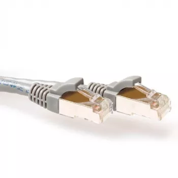 ACT Cavo patch SFTP CAT6A grigio da 3 metri con protezione del nasello e connettori RJ45