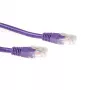 ACT Cavo patch U/UTP CAT6A viola da 1 metro con connettori RJ45