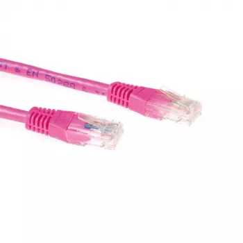 ACT Rosa 0,5 m cavo patch U/UTP CAT6A con connettori RJ45