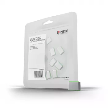 Lindy blocco porte USB Type-C (senza chiave) – confezione da 10, verde