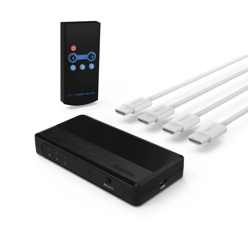 Hama 00121760 switch video HDMI nero 1080p DTS-HD Dolby Digital