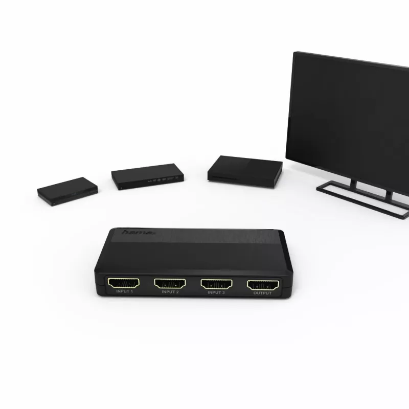 Hama 00121760 switch video HDMI nero 1080p DTS-HD Dolby Digital