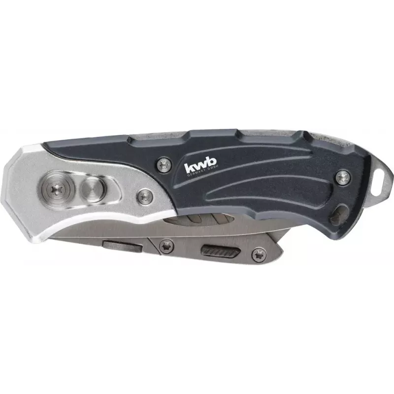 Coltello multiuso KWB 016910 coltello a lama bloccabile nero Drop-Point