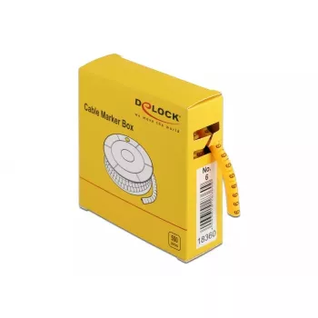 Marcatori per cavi DeLOCK Box n. 6 giallo 500 pz.