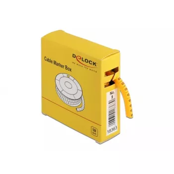 Box marcatori per cavi DeLOCK n. 9 giallo 500 pz.
